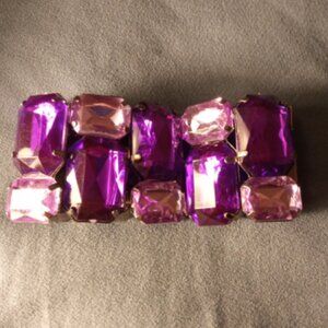 Purple Jeweled Stretch Bracelet